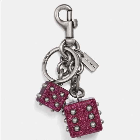 🎉 HP 🎉 🆕 Coach Dice Key Chain & Bag Charm - Picture 2 of 8